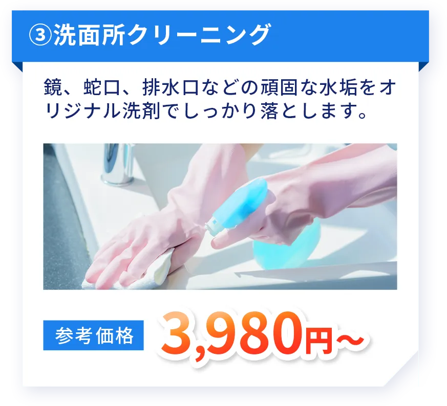 洗面所クリーニング